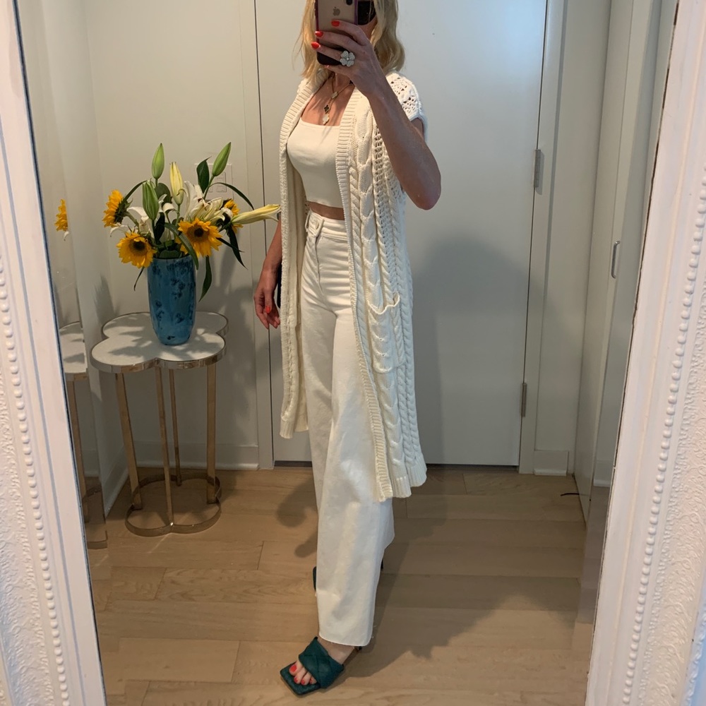 Alice + Olivia Long Sleeveless Cardigan / Vest